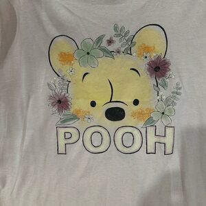 Disney Winnie the Pooh White and Yellow Short Sleeve Tee